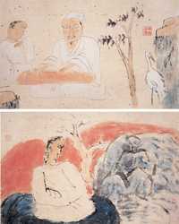 季酉辰 2005年作 人物 镜心